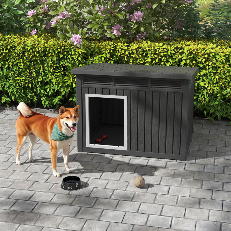 Ivy Bronx Dog House with Weatherproof and Removable Roof for Small